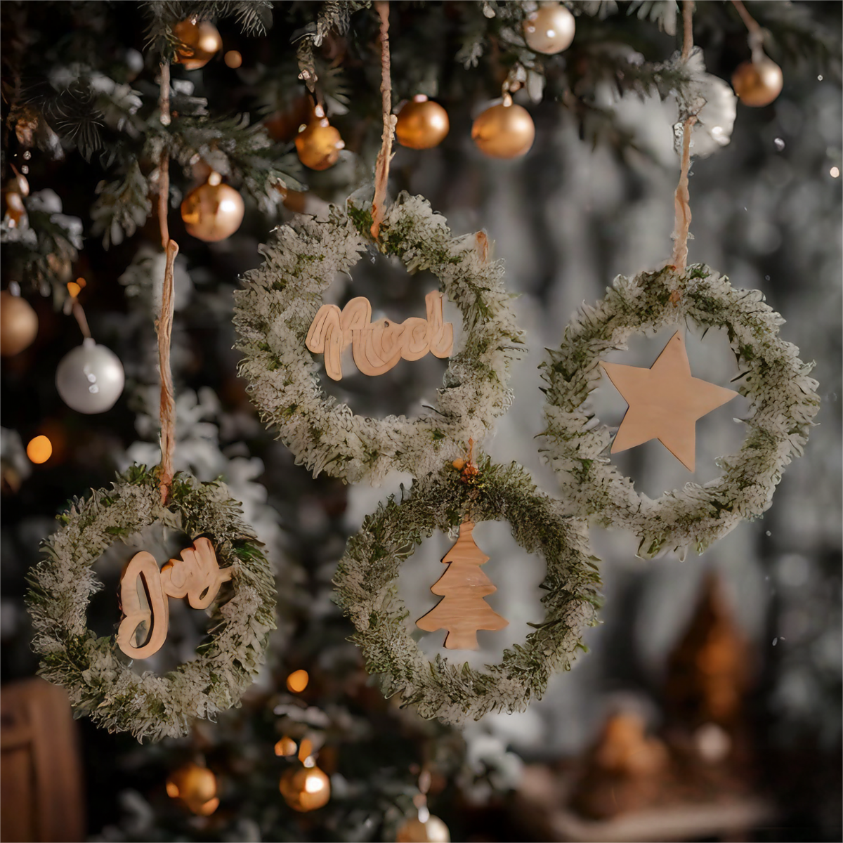 クリスマスリース 冬のベリーのリース（葉付き）